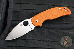 Spyderco Sage 5- Burnt Orange FRN Handle- Satin CPM-REX 121 Steel Blade C123BORP