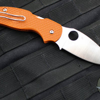 Spyderco Sage 5- Burnt Orange FRN Handle- Satin CPM-REX 121 Steel Blade C123BORP