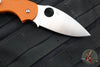 Spyderco Sage 5- Burnt Orange FRN Handle- Satin CPM-REX 121 Steel Blade C123BORP