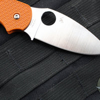 Spyderco Sage 5- Burnt Orange FRN Handle- Satin CPM-REX 121 Steel Blade C123BORP