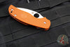 Spyderco Sage 5- Burnt Orange FRN Handle- Satin CPM-REX 121 Steel Blade C123BORP