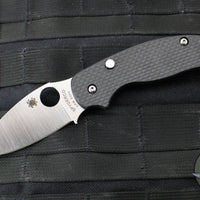 Spyderco Sage 6 Button Lock Folder- Carbon Fiber/Black G-10 Handle- Satin CPM S30V Blade C123CFBCLP