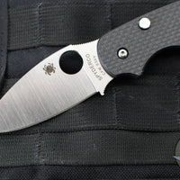 Spyderco Sage 6 Button Lock Folder- Carbon Fiber/Black G-10 Handle- Satin CPM S30V Blade C123CFBCLP