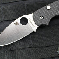 Spyderco Sage 6 Button Lock Folder- Carbon Fiber/Black G-10 Handle- Satin CPM S90V Blade C123CFBCLS90VP