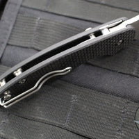Spyderco Sage 6 Button Lock Folder- Carbon Fiber/Black G-10 Handle- Satin CPM S90V Blade C123CFBCLS90VP