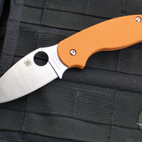 Spyderco Sage 5- Burnt Orange G-10 Handle- Satin CPM-REX 121 Steel Blade C123GBORP