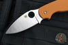 Spyderco Sage 5- Burnt Orange G-10 Handle- Satin CPM-REX 121 Steel Blade C123GBORP