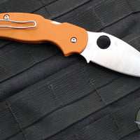 Spyderco Sage 5- Burnt Orange G-10 Handle- Satin CPM-REX 121 Steel Blade C123GBORP