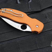 Spyderco Sage 5- Burnt Orange G-10 Handle- Satin CPM-REX 121 Steel Blade C123GBORP