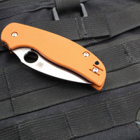 Spyderco Sage 5- Burnt Orange G-10 Handle- Satin CPM-REX 121 Steel Blade C123GBORP