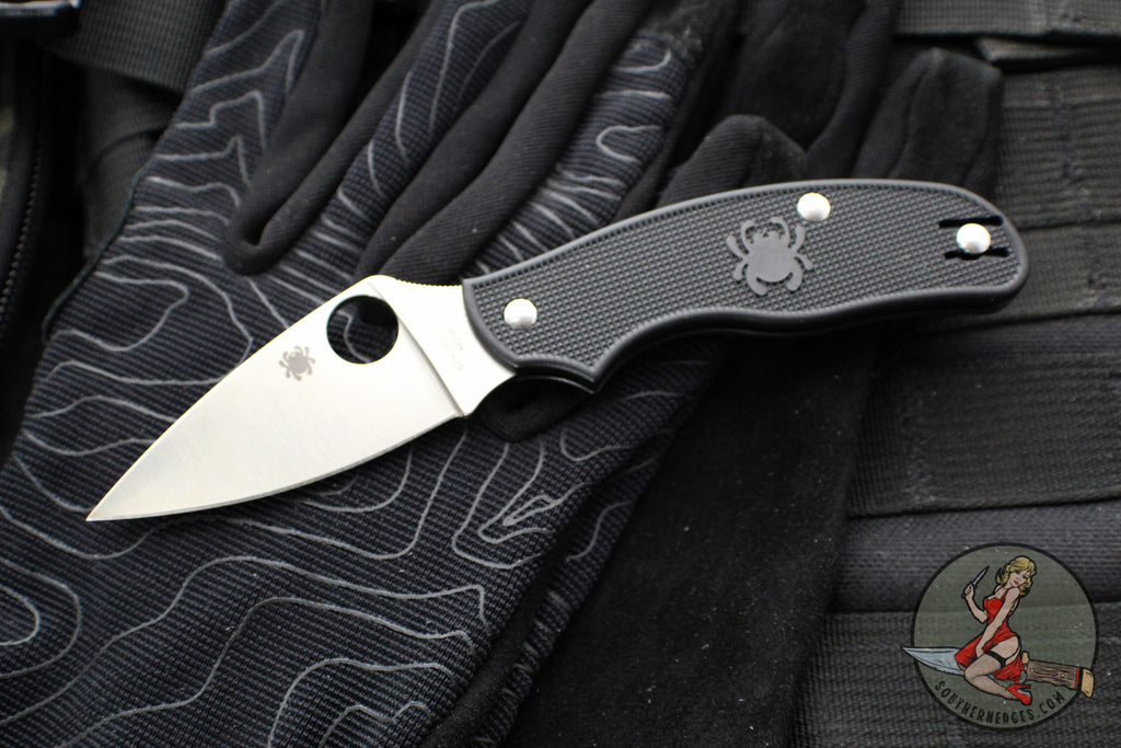 Spyderco Metropolitan Slipjoint Knife- Black FRN Handle- Satin Plain Edge C213PBK