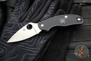 Spyderco Metropolitan Slipjoint Knife- Black FRN Handle- Satin Plain Edge C213PBK