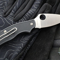Spyderco Metropolitan Slipjoint Knife- Black FRN Handle- Satin Plain Edge C213PBK