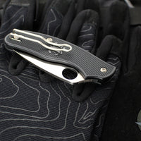 Spyderco Metropolitan Slipjoint Knife- Black FRN Handle- Satin Plain Edge C213PBK