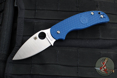 Spyderco Sage 5- Cobalt Blue FRN Handle- Satin finished CPM-SPY27 Steel Blade C123PCBL