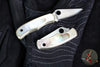 Spyderco Bug Slipjoint- Nickel Silver Handle- Abalone Inlay- Satin Blade C133AP