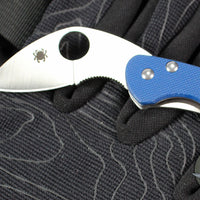 Spyderco Balance R.I.L. (Reeve Integral Lock) Folder- Cobalt Blue G-10 Handle- Satin SPY27 Steel Blade C141GPCBL