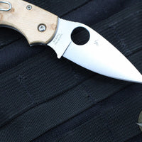 Spyderco Chaparral- SLIPIT Slipjoint- Maple Wood Handle- Satin Flat Ground Knife C152NLWDP