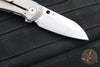 Spyderco Techno Flipper- Bead Blast Titanium Handle- Satin Flat Ground Sheepsfoot Knife C158TIP3