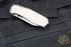 Spyderco Techno Flipper- Bead Blast Titanium Handle- Satin Flat Ground Sheepsfoot Knife C158TIP3