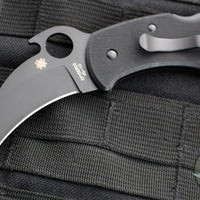 Spyderco Karahawk Karambit Folder with Emerson Wave Opener Black Blade and Handle C170GBBKP