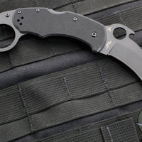 Spyderco Karahawk Karambit Folder with Emerson Wave Opener Black Blade and Handle C170GBBKP