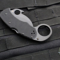 Spyderco Karahawk Karambit Folder with Emerson Wave Opener Black Blade and Handle C170GBBKP