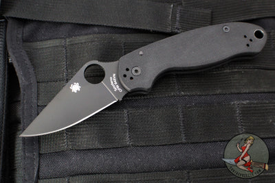 Spyderco Para 3 Folder- Black Handle- Black CPM S30V Steel Blade C223GPBK