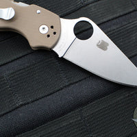 Spyderco Para 3 Folder- Brown G-10 Handle- Stonewash CPM 15V Steel C223GPBN15V