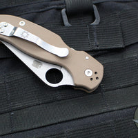 Spyderco Para 3 Folder- Brown G-10 Handle- Stonewash CPM 15V Steel C223GPBN15V