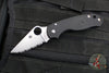 Spyderco Para 3 Lightweight Folder- Black FRN Handle- Satin Serrated Edge C223SBK