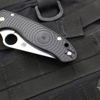 Spyderco Para 3 Lightweight Folder- Black FRN Handle- Satin Serrated Edge C223SBK