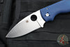 Spyderco Shaman- Cobalt Blue G-10 Handle- Satin Saber Ground SPY27 Steel Blade- Compression Lock Knife C229GPCBL