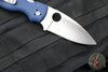 Spyderco Shaman- Cobalt Blue G-10 Handle- Satin Saber Ground SPY27 Steel Blade- Compression Lock Knife C229GPCBL