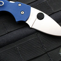 Spyderco Lil' Native- Cobalt Blue G-10 Handle- Satin Flat Ground SPY27 Blade C230GPCBL
