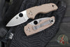 Spyderco Lil' Native- Mid Lockback- Brown G-10 Handle- Satin Flat Ground 15V Blade C230MBGPBN15V