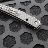 Spyderco Ikuchi Carbon Fiber Handle Satin Flat Ground Compression Lock C242CFP