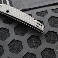 Spyderco Ikuchi Carbon Fiber Handle Satin Flat Ground Compression Lock C242CFP