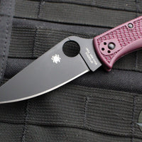 Spyderco Endela Lockback Folder- Sprint Run- Burgundy FRN Handle- Black CTS-PD#1 Blade C243BGBKP