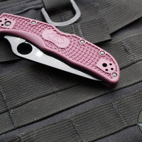 Spyderco Endela Lockback Folder- Sprint Run- Burgundy FRN Handle- Black CTS-PD#1 Blade C243BGBKP