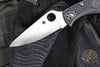 Spyderco Endela Lockback Folder- Black Handle- Satin Flat Ground Blade C243PBK