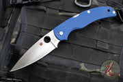 Spyderco Native Chief Folding Knife- Cobalt Blue G-10 Handle- SPY27 Steel Drop Point Satin Blade C244GPCBL