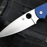 Spyderco Native Chief Folding Knife- Cobalt Blue G-10 Handle- SPY27 Steel Drop Point Satin Blade C244GPCBL