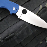 Spyderco Native Chief Folding Knife- Cobalt Blue G-10 Handle- SPY27 Steel Drop Point Satin Blade C244GPCBL