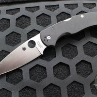 Spyderco Native Chief Folding Knife Black Handle Drop Point Satin Blade C244GP