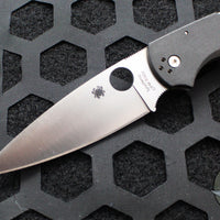 Spyderco Native Chief Folding Knife Black Handle Drop Point Satin Blade C244GP