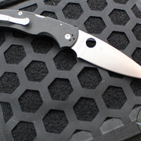 Spyderco Native Chief Folding Knife Black Handle Drop Point Satin Blade C244GP