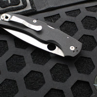 Spyderco Native Chief Folding Knife Black Handle Drop Point Satin Blade C244GP