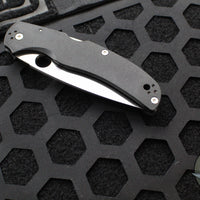 Spyderco Native Chief Folding Knife Black Handle Drop Point Satin Blade C244GP