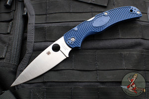 Spyderco Native Chief Folding Knife- Cobalt Blue FRN Handle- Satin CPM SPY27 Steel Blade C244PCBL